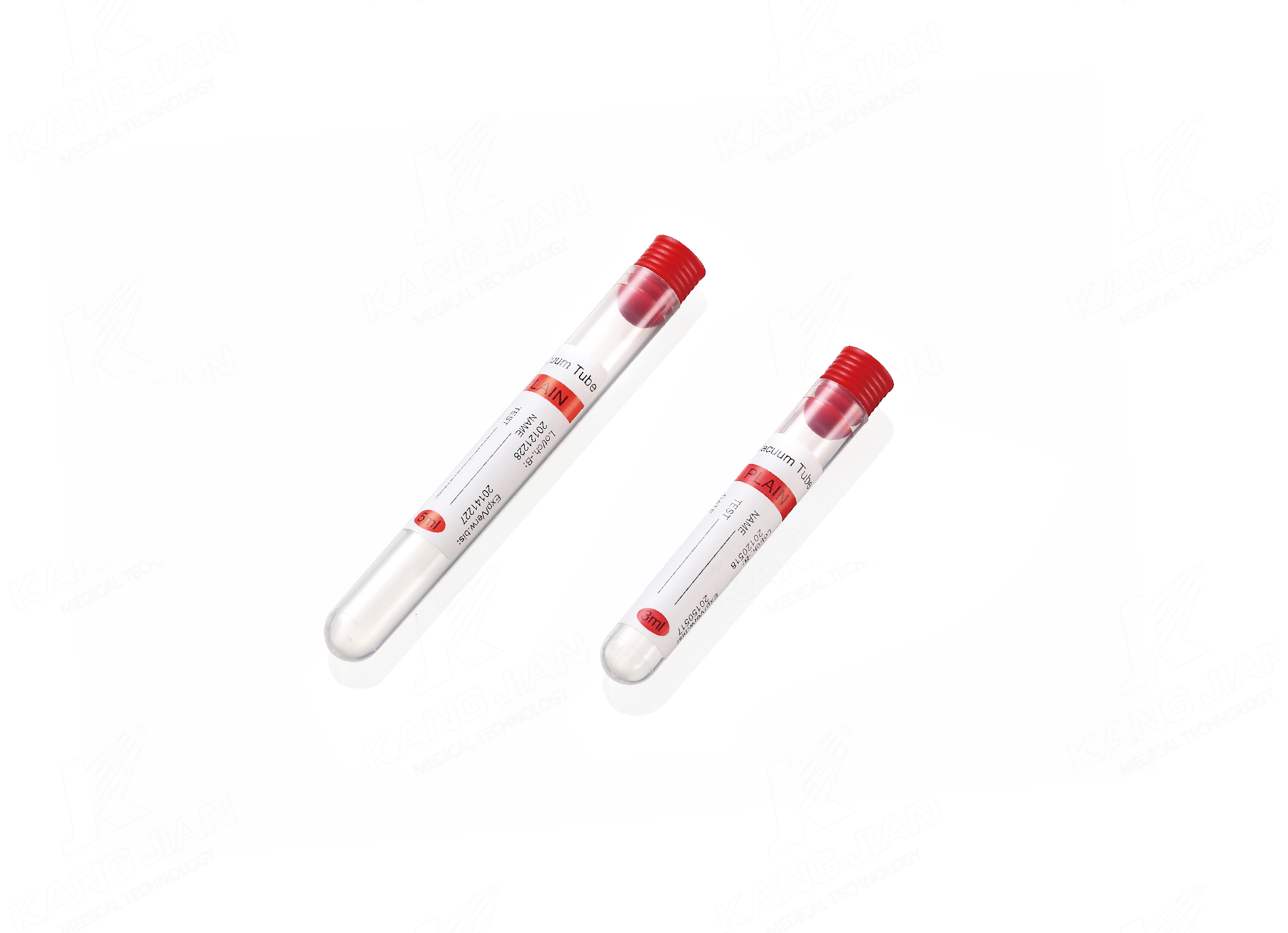Tubo de coleta de sangue sem v&aacute;cuo