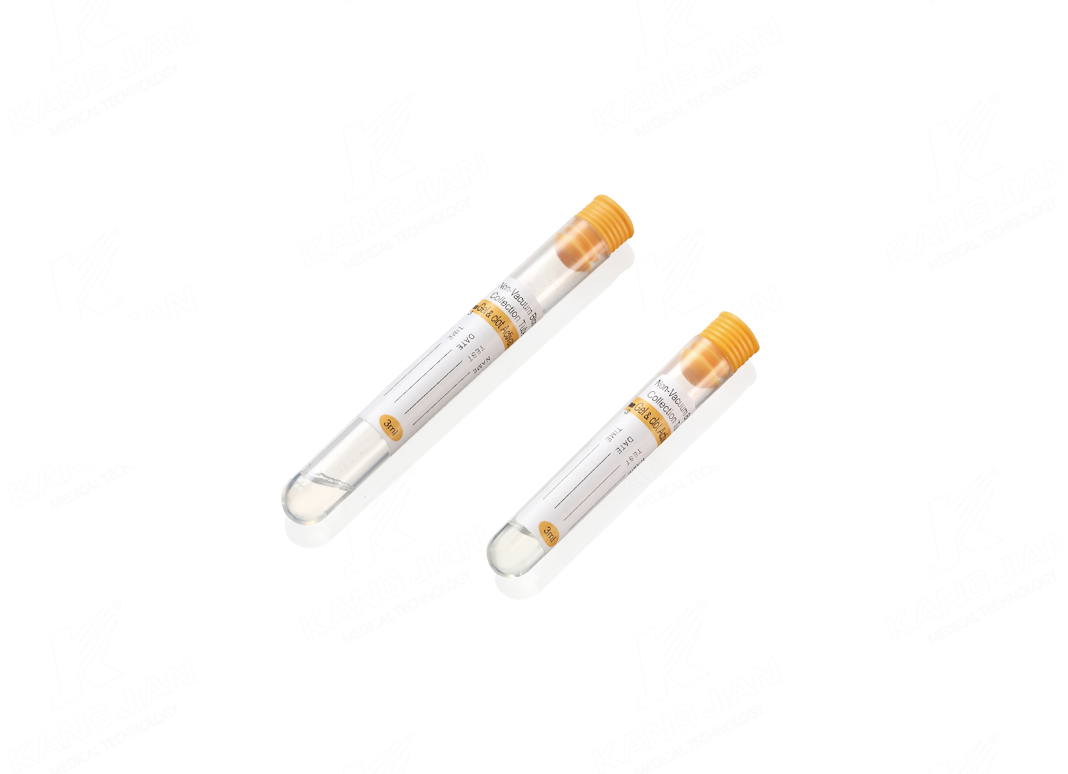 Tubo de coleta de sangue sem v&aacute;cuo