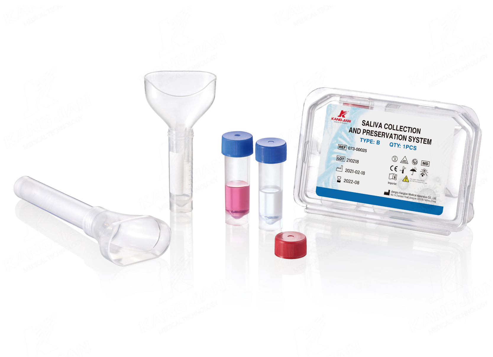 Kit de coleta de amostras de DNA de saliva (escarro)