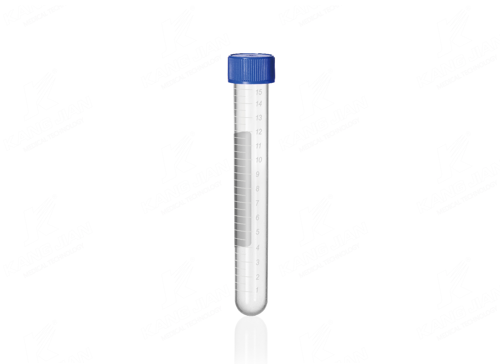 Tubo de centr&iacute;fuga de fundo redondo de 15mL