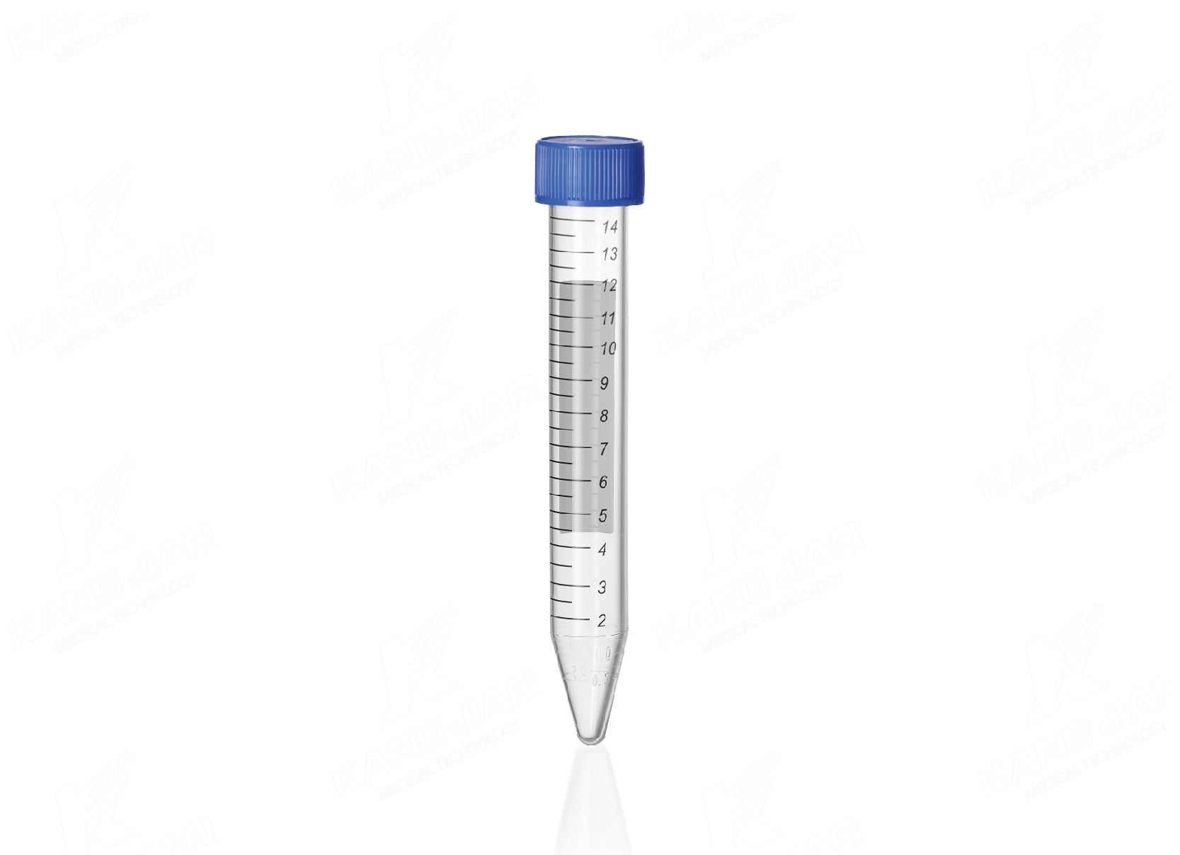 Tubo de centr&iacute;fuga inferior em forma de V de 15mL